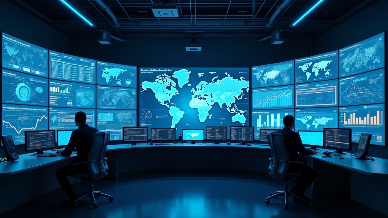 BAFCO logistics operations control room with live shipment dashboards