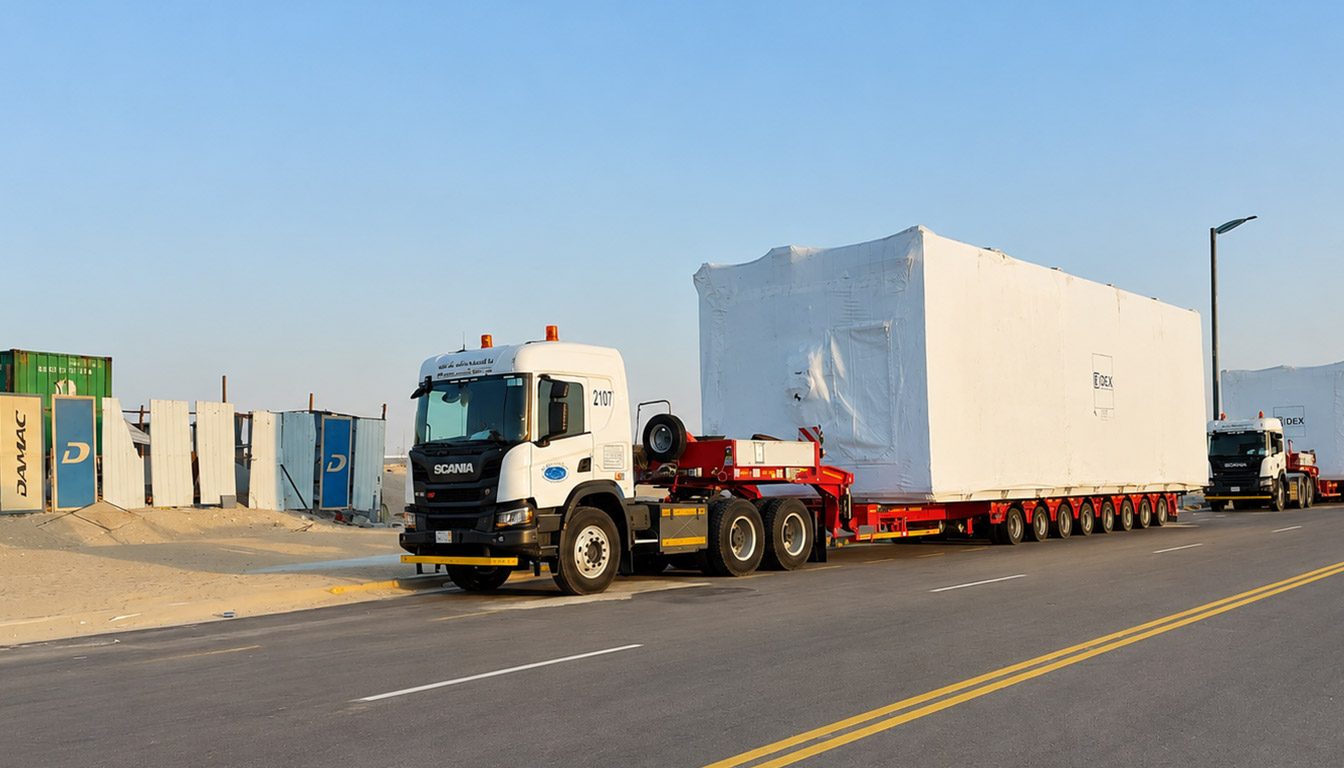 Land transportation and road freight across Saudi Arabia — BAFCO own trailer fleet