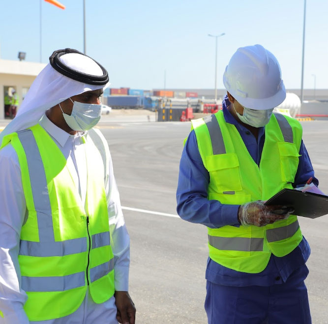 BAFCO operations team at a Saudi container terminal