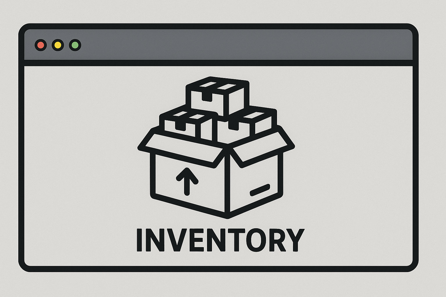 Inventory box icon or WMS dashboard
