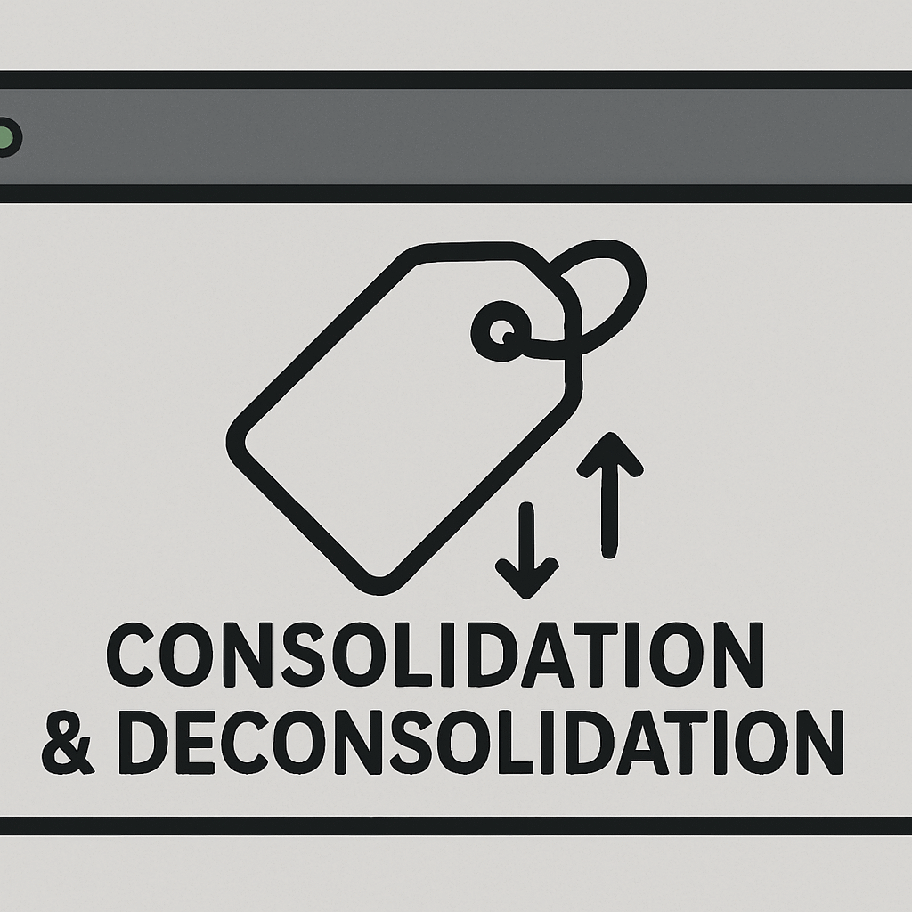Tag icon – Consolidation & Deconsolidation