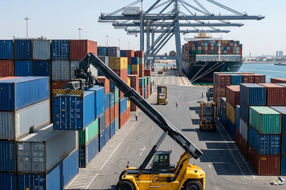 Jeddah container yard — BAFCO logistics in Saudi Arabia