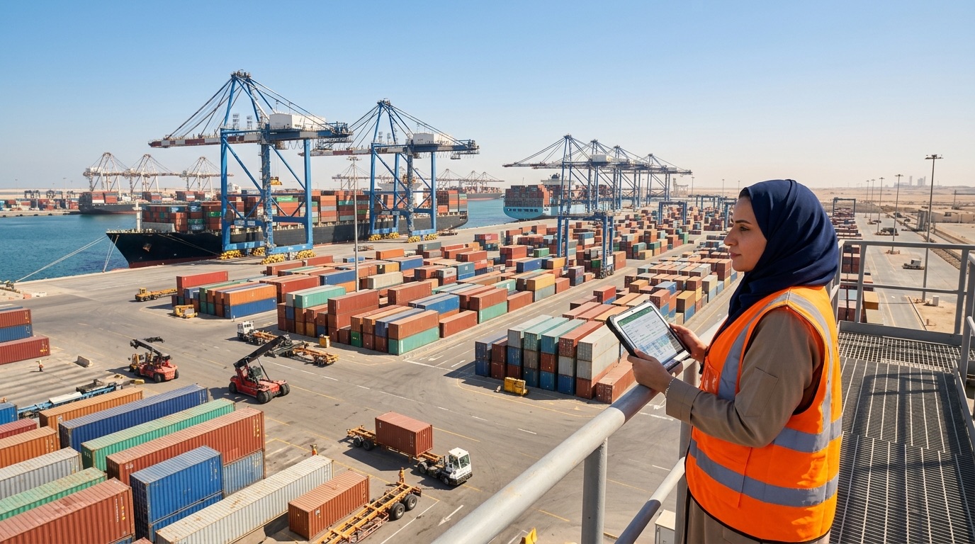 Container port and customs clearance for imports into Saudi Arabia